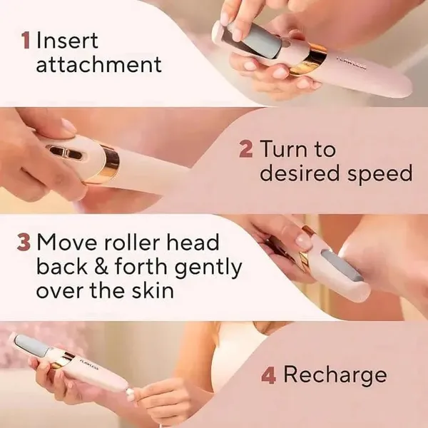White_Electric_Callus_Remover_Abs_Plastic,_Stainless_Steel